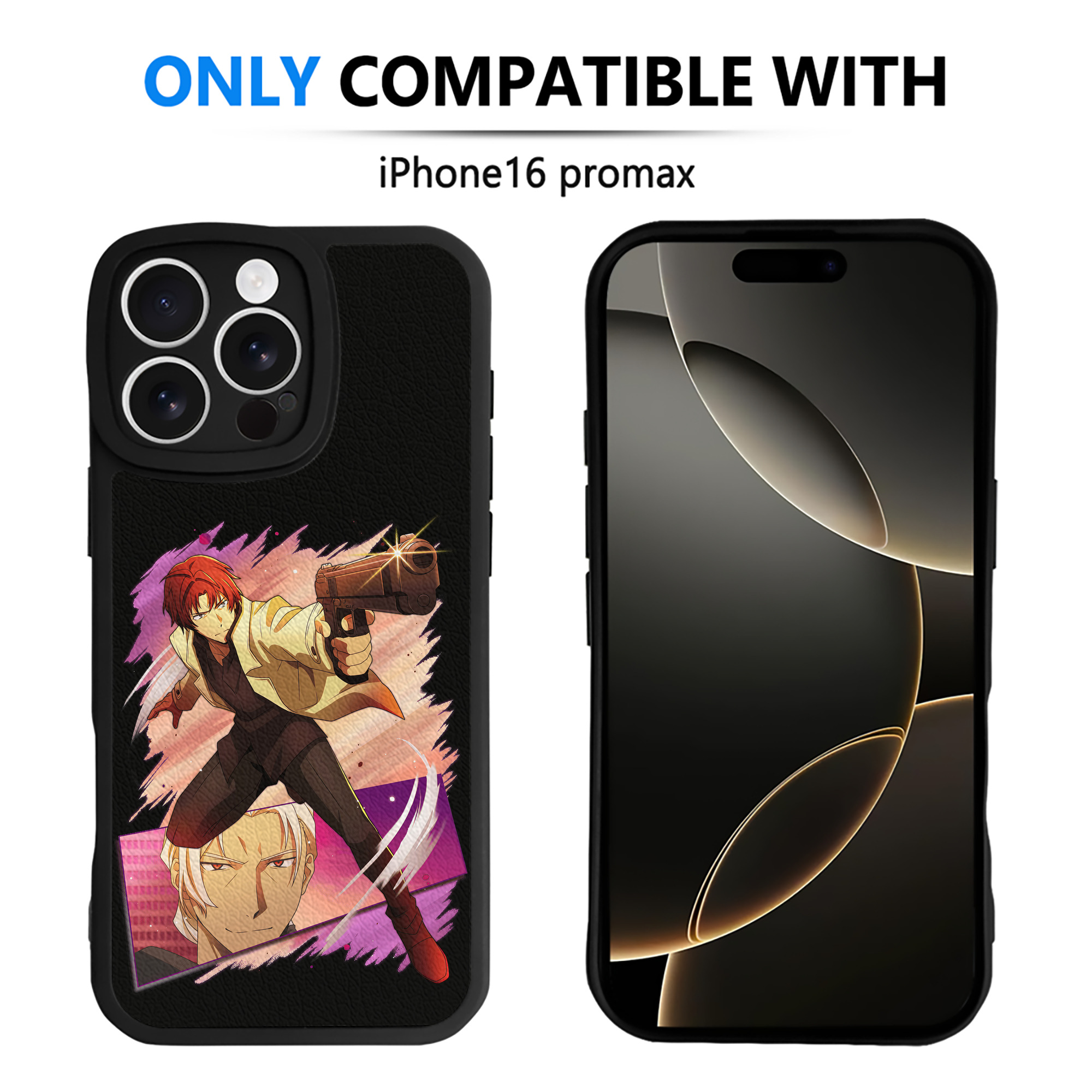 （画像用） 文豪ストレイドッグス Bungo Stray Dogs 【iPhone 16シリーズ対応】シリコンスマホケース（レザー調） 材質：シリコン
